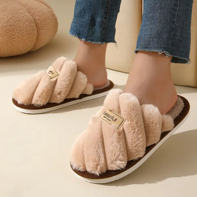 GraceFul Faux Fur Slides