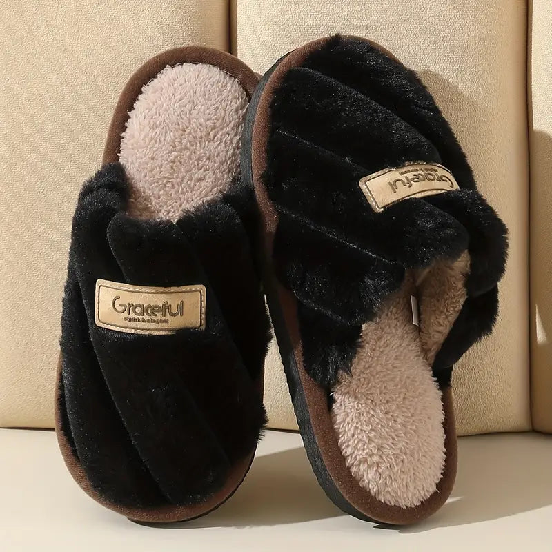 GraceFul Faux Fur Slides
