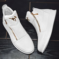 Luxe Zip Leather Sneakers