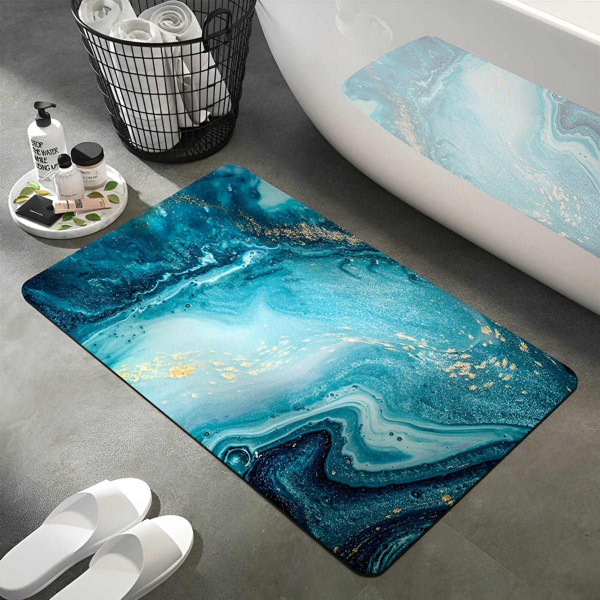 LuxeGold Stone Bath Mat