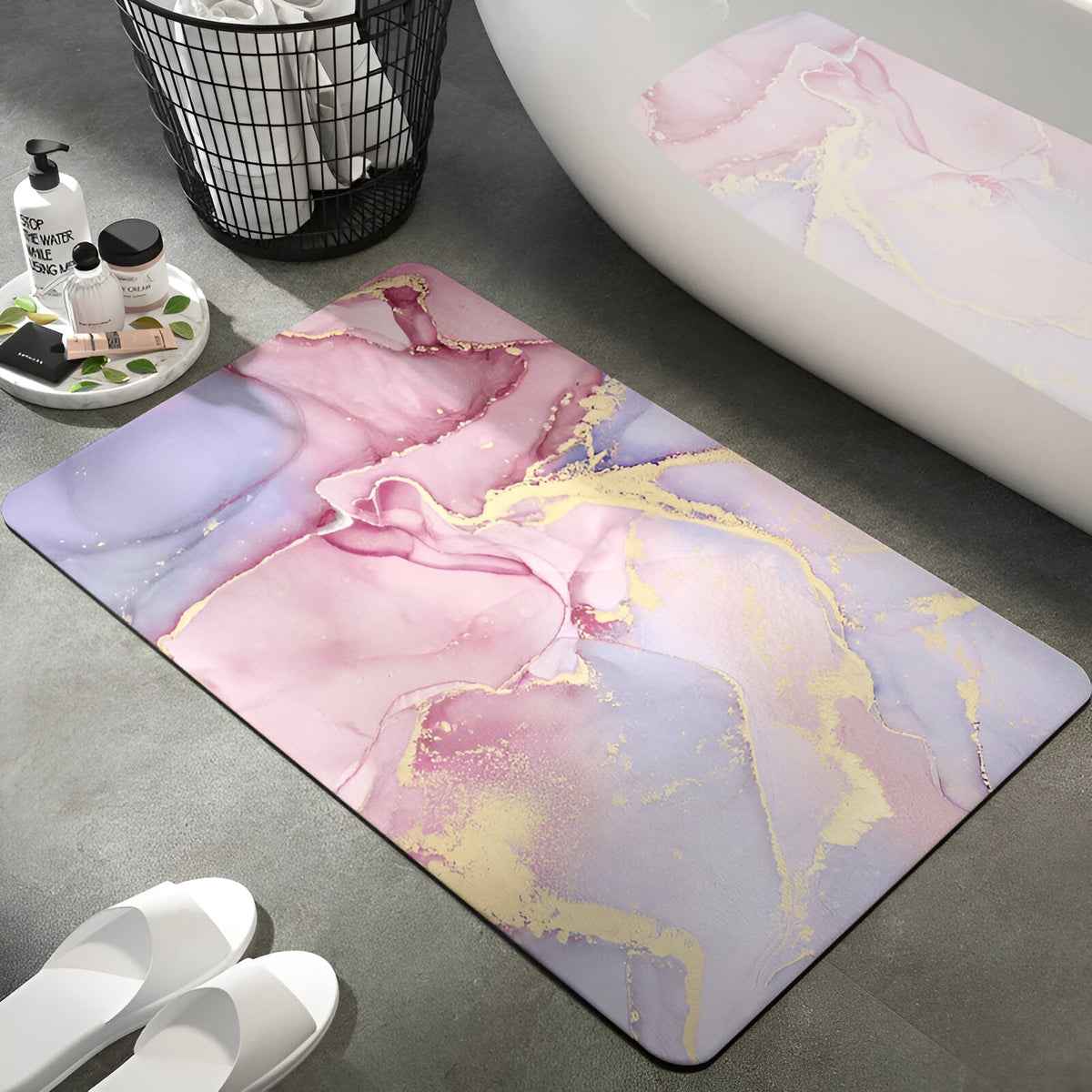 LuxeGold Stone Bath Mat