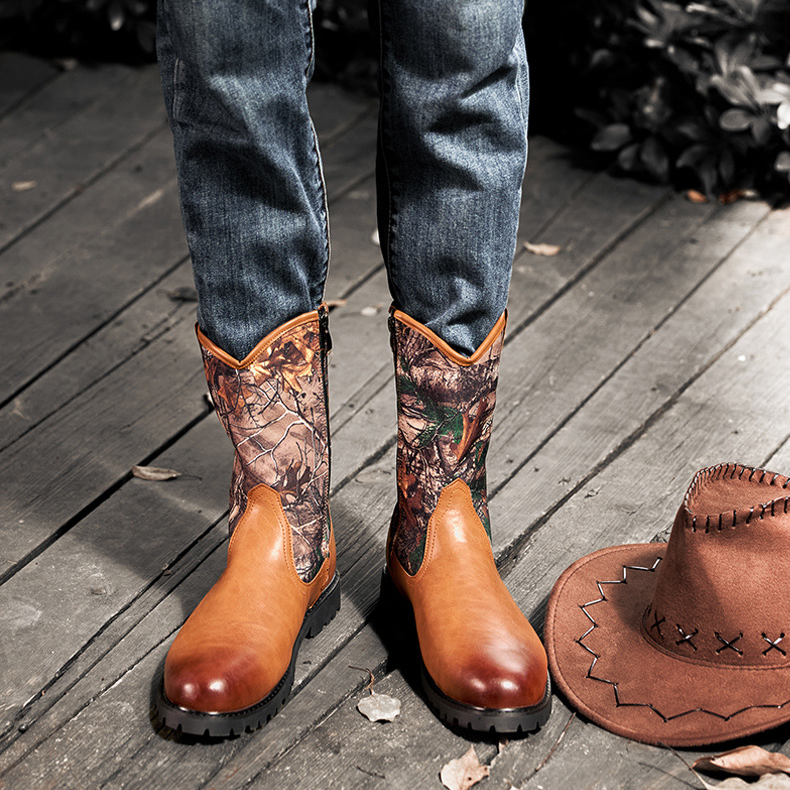 Palermo Camo Leather Boots
