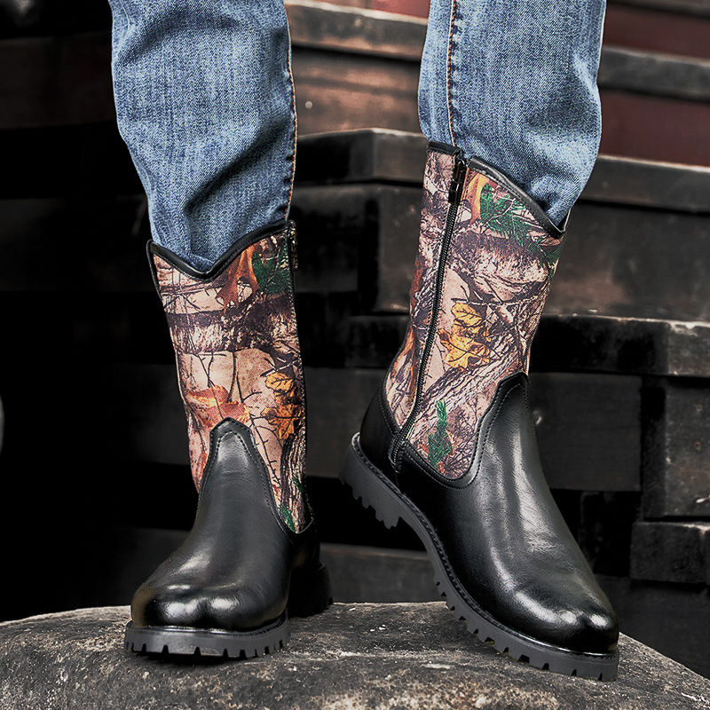 Palermo Camo Leather Boots