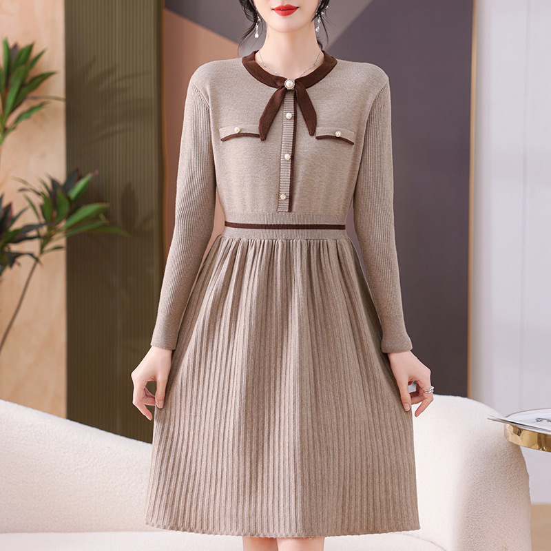 Celine Bow-Tie Knit Dress