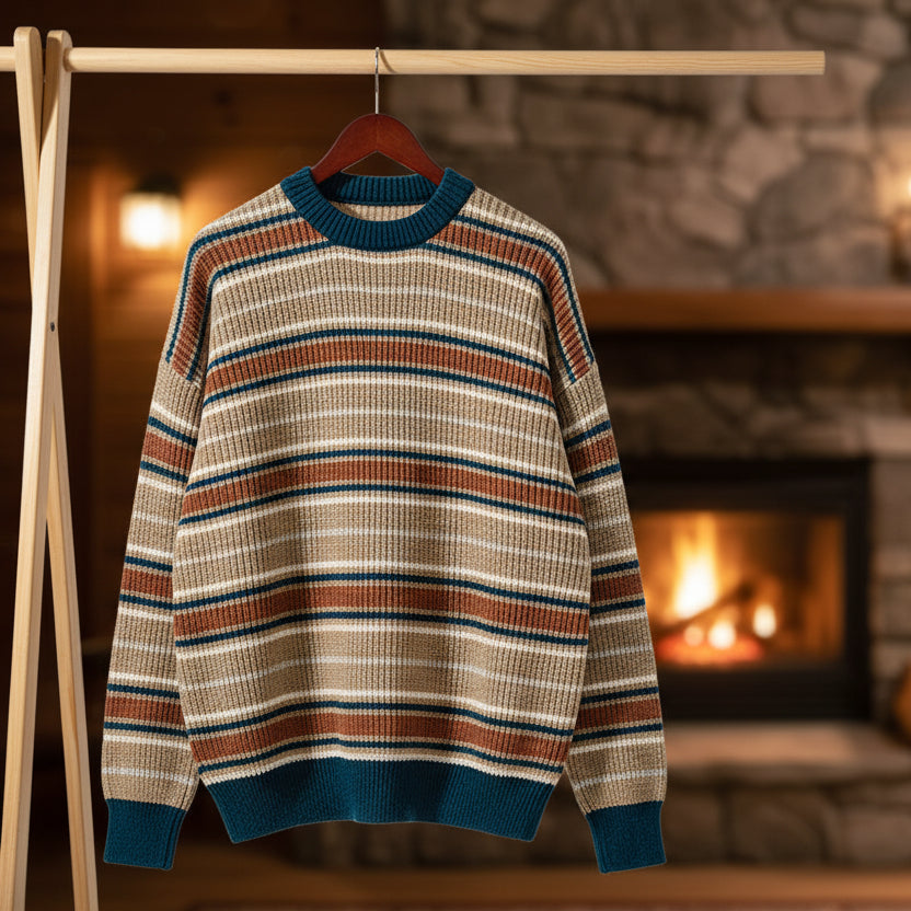 Marled Wool Stripe Sweater