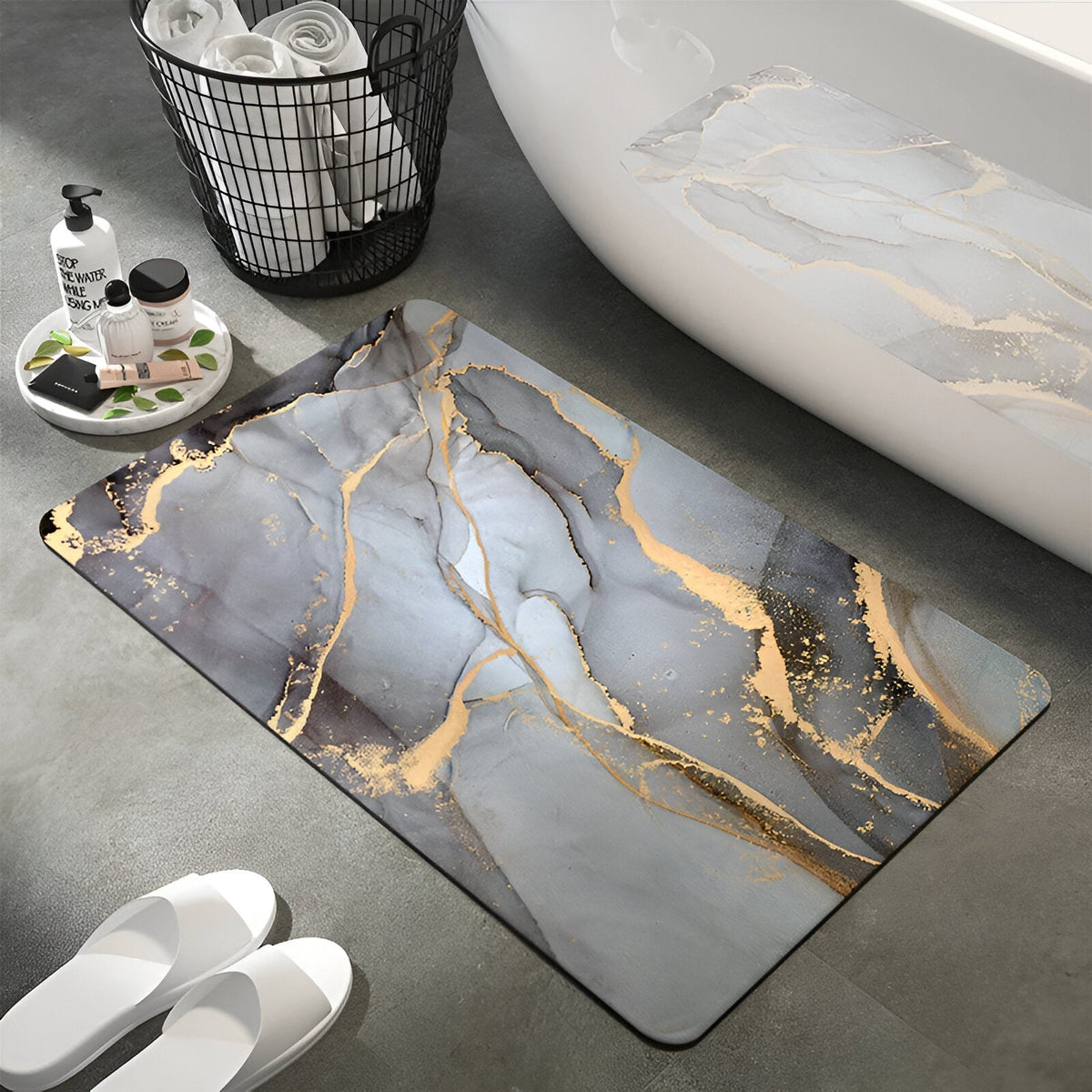 LuxeGold Stone Bath Mat